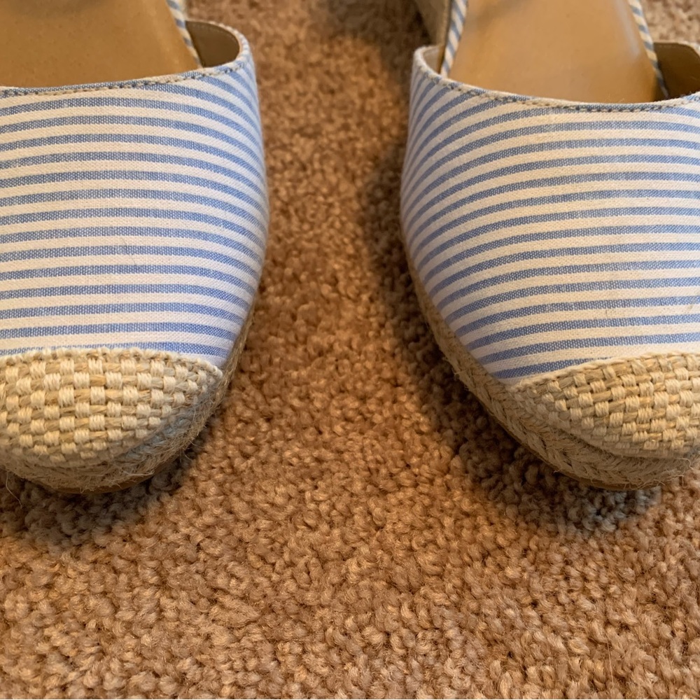 LOFT Striped Espadrille Wedges | Size 9.5 / Never Worn - Picture 8 of 11